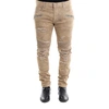 BALMAIN BALMAIN CAMOUFLAGE DISTRESSED BIKER JEANS