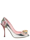 DOLCE & GABBANA DOLCE & GABBANA TIGER EMBELLISHED PATENT LEATHER PUMPS