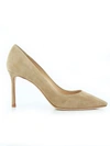 JIMMY CHOO JIMMY CHOO SUEDE ROMY 85 PUMPS