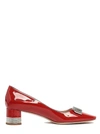 MIU MIU MIU MIU LOGO PATENT LEATHER PUMPS