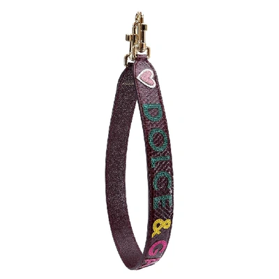 Dolce & Gabbana Logo Appliqué Bag Strap In Multi