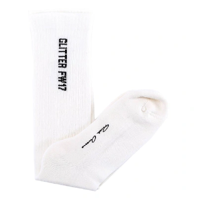 Rick Owens Mid Calf Socks In White