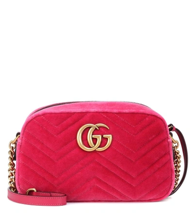 Gucci Gg Marmont Small Shoulder Bag In Pink