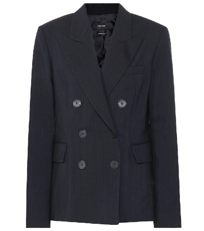 Isabel Marant Helsey Stretch Wool Blazer In Blue