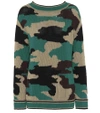 BURBERRY CAMOUFLAGE COTTON SWEATER,P00345835