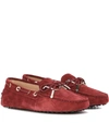 TOD'S GOMMINO SUEDE LOAFERS,P00340291