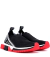 Dolce & Gabbana Black, White And Red Sorrento Logo Sneakers In Black