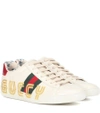 GUCCI ACE LEATHER SNEAKERS,P00335027