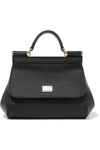 DOLCE & GABBANA SICILY MICRO TEXTURED-LEATHER TOTE