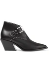 Givenchy Elegant Studded Leather Ankle Boots In Black