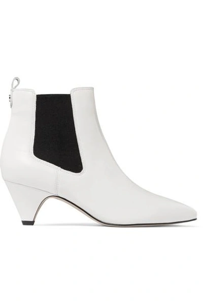 Sam Edelman Leather Ankle Boots In Silver