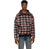 REESE COOPER REESE COOPER RED PLAID WOOL ANORAK JACKET