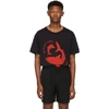 GUCCI GUCCI BLACK MAGNETISMO ANIMALE SHARK T-SHIRT