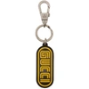 GUCCI GUCCI BLACK AND YELLOW RUBBER LOGO KEYCHAIN