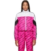 OPENING CEREMONY OPENING CEREMONY PINK AND WHITE CROPPED WARM UP JACKET