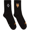 MARCELO BURLON COUNTY OF MILAN MARCELO BURLON COUNTY OF MILAN BLACK NY METS SHORT SOCKS