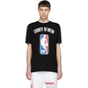 Marcelo Burlon County Of Milan X Nba Print Ribbed Neck T-shirt In Blackmulti