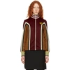 GUCCI GUCCI BURGUNDY PANELLED TRACK JACKET