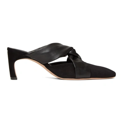 Rosetta Getty Suede And Leather Mules In Black