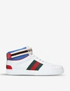GUCCI New Ace leather high-top trainers,690-10004-2083310169