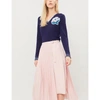 PETER PILOTTO V-NECK EMBROIDERED WOOL JUMPER