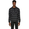 NAKED AND FAMOUS NAKED AND FAMOUS DENIM GREY FLANNEL LUMBERJACK SHIRT