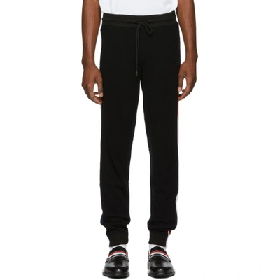 Moncler Black Wool Lounge Pants In 77-999.blk