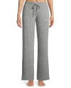 Natori Ulla Brushed Rib-knit Lounge Pants In Light Gray