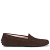 Tod's Gommini Brown Suede Driving Loafers In Brown