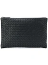 BOTTEGA VENETA WOVEN ZIPPED CLUTCH