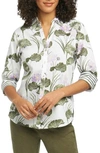 FOXCROFT MARY WATER LILY COMBO PRINT SHIRT,182839
