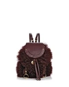 SEE BY CHLOÉ SEE BY CHLOE OLGA SMALL LAMB FUR & LEATHER BACKPACK,S18WS922480