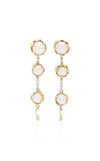 MAHNAZ COLLECTION LIMITED EDITION 18K GOLD CONVERTIBLE DAY/NIGHT EARRINGS WITH PEARLS AND DIAMONDS BY CHARLES DE TEMPL,MC5593