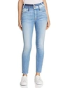 7 FOR ALL MANKIND HIGH WAIST ANKLE SKINNY JEANS IN PATCHWORK FOUND 9,AU8441594A