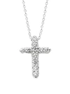 KC DESIGNS 14K WHITE GOLD & DIAMOND CROSS PENDANT NECKLACE,0400098978457