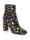 SAINT LAURENT Loulou Leopard Ankle Boots,0400097754049