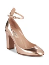 VALENTINO GARAVANI Tango Block Heel Leather Pumps,0400098401296