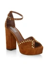 TABITHA SIMMONS Julieta Studs Suede Ankle-Strap Sandals,0400097756183