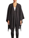 SOFIA CASHMERE FRINGED CASHMERE CAPE,0400096322599