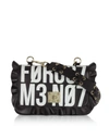 RED VALENTINO RED VALENTINO ROCK RUFFLE SIGNS SHOULDER BAG,10658550