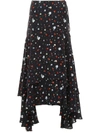 Ganni Nolana Silk Wrap Skirt In Black (black)