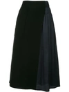 NEHERA NEHERA SALA BI-MATERIAL SKIRT - BLACK