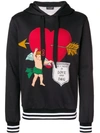 DOLCE & GABBANA DOLCE & GABBANA KAPUZENPULLOVER MIT PRINT - SCHWARZ