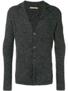 NUUR NUUR BUTTONED KNIT CARDIGAN - GREY