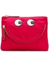 ANYA HINDMARCH ANYA HINDMARCH HAPPY EYES POUCH - RED