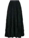 Givenchy Long Pleated Skirt In Black