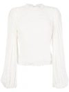 ULLA JOHNSON ULLA JOHNSON CHANDRA BLOUSE - NEUTRALS