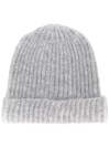 ALYSI ALYSI KNITTED BEANIE - GREY