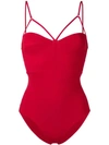 ANGELYS BALEK ANGELYS BALEK BUSTIER SWIMSUIT - RED