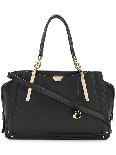 Coach Dreamer 36 Smooth Leather Satchel Bag In Black